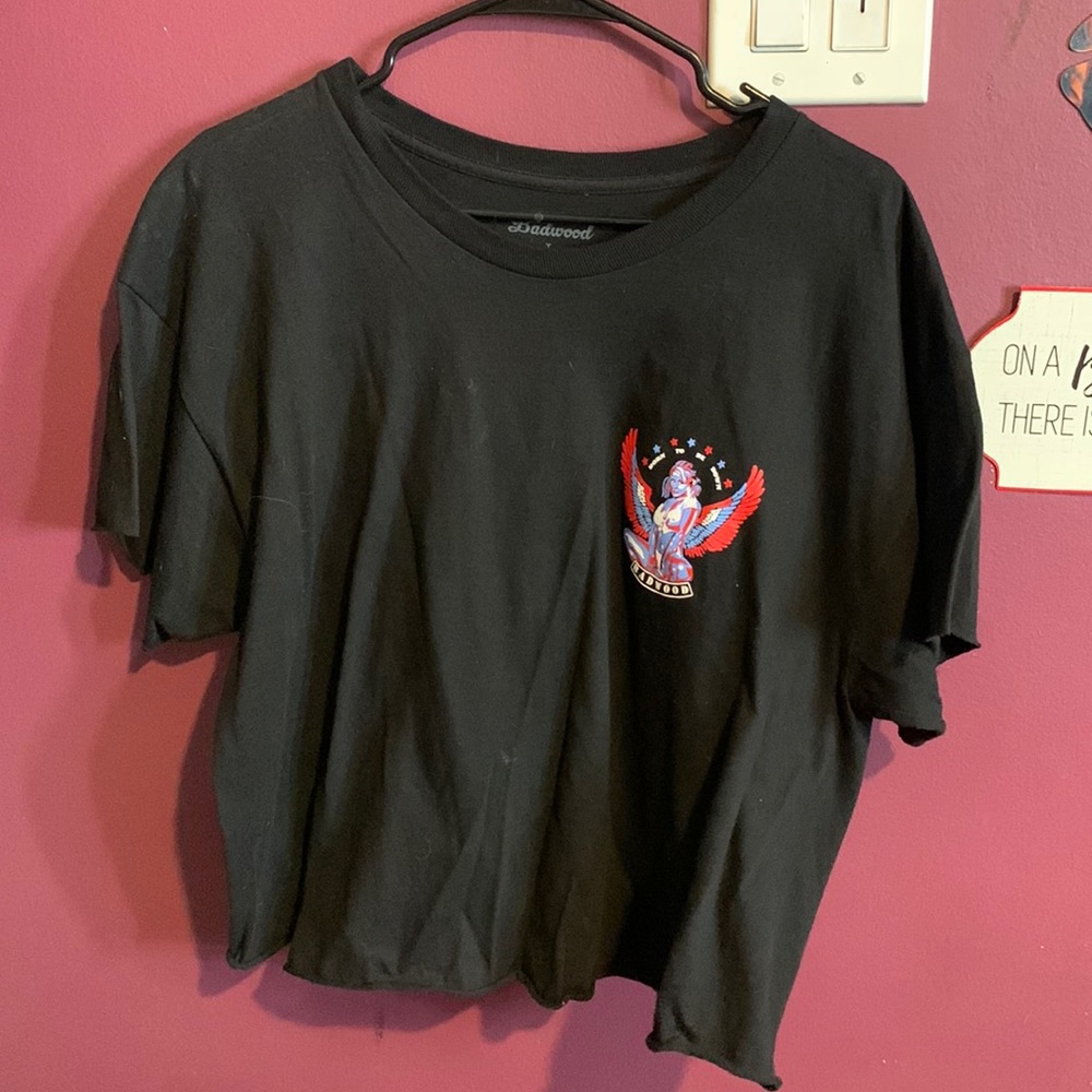 Badwood Born To Be Down Cropped T-shirt